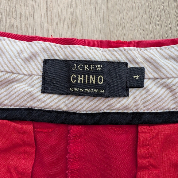 J.Crew Women's Chino Shorts Red 3" Inseam - Picture 3 of 10